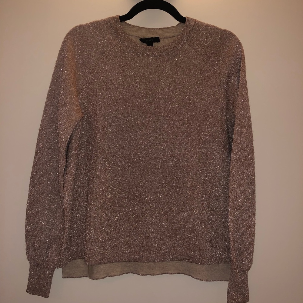 J. Crew sparkling blush, split-side sweater